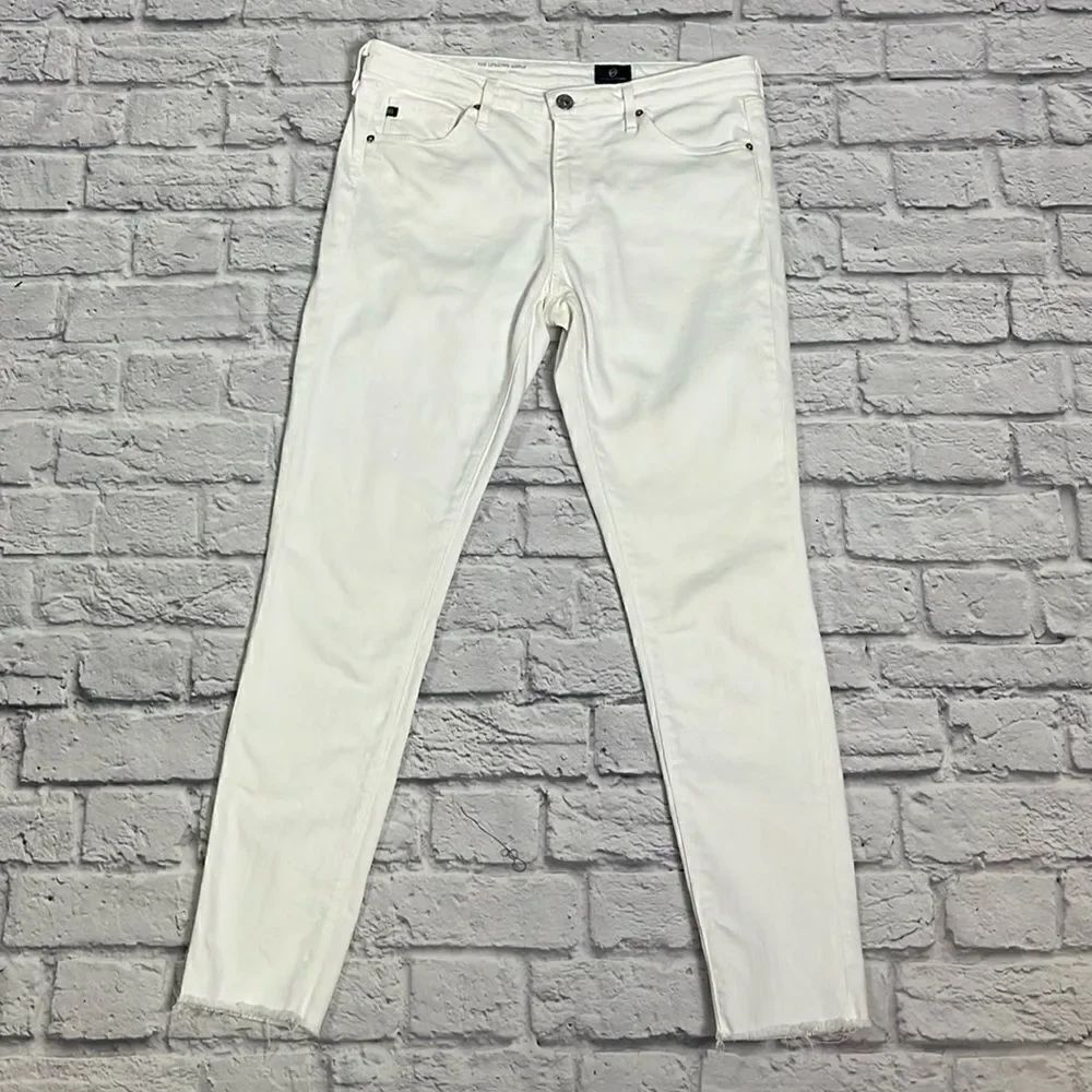 AG the legging ankle white jean